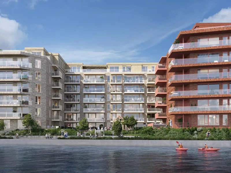 Slik planlegges Vannlinja. Illustrasjon: DARK Arkitekter.