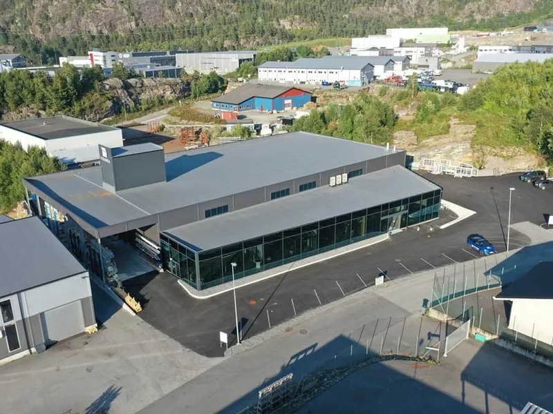Verandas nye produksjonsanlegg på Storebotn. Foto: Veranda AS