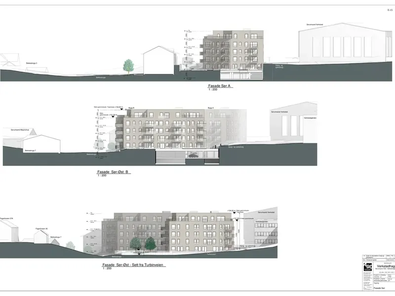 Fasade fra byggesøknad