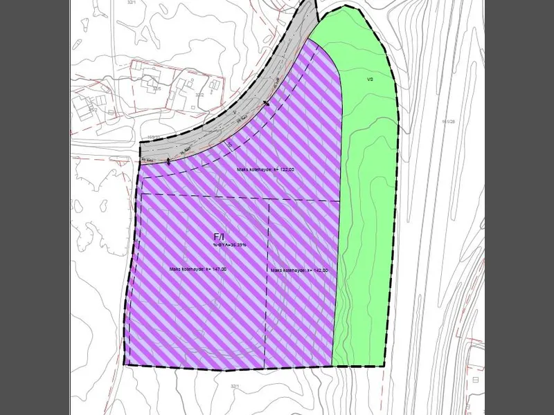 Kartutsnitt - Kunngjøring av vedtak – Nye Vestby Mølle – Detaljregulering