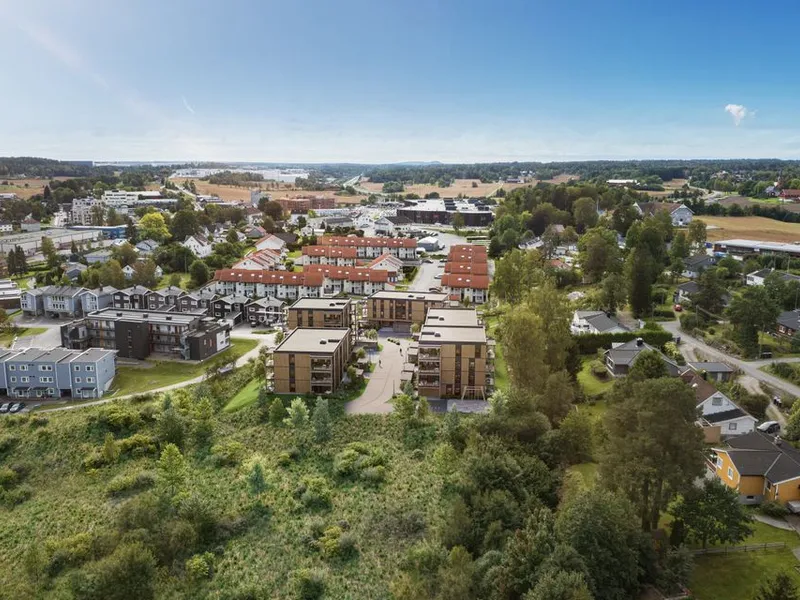 Illustrasjon av boligprosjektet Vestbyhagen.