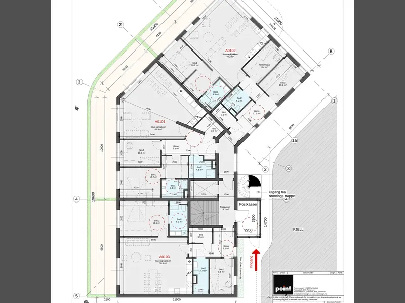 Fasade fra byggesøknad
