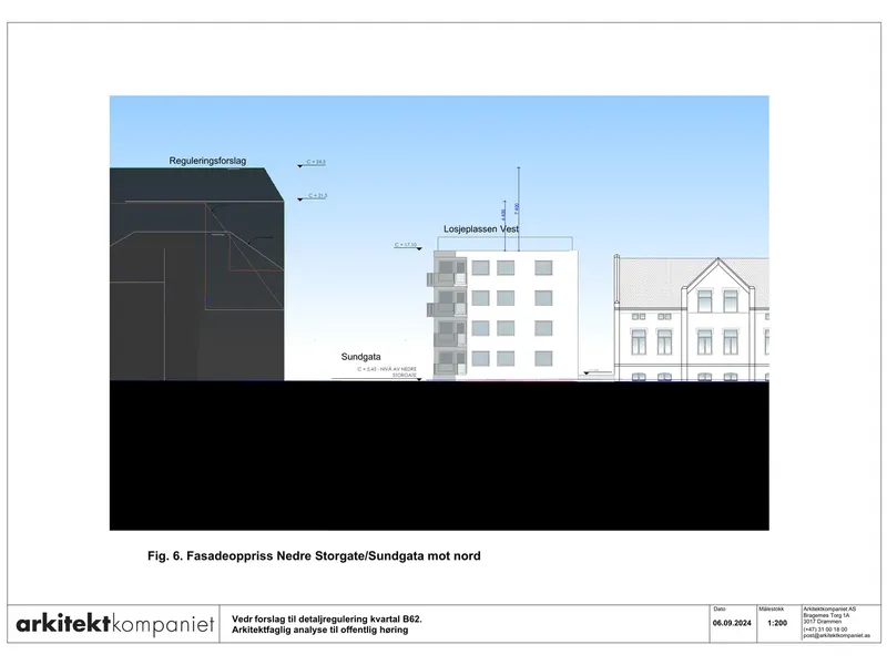 Fasade fra byggesøknad