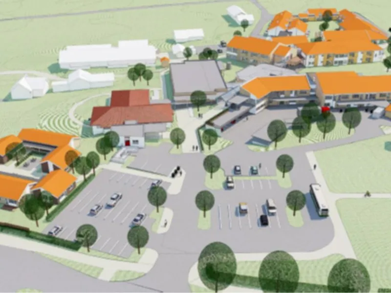 LAB Entreprenør er innstilt som hovedentreprenør for ombygging og rehabilitering av Vik Helse og Omsorgssenter av Vik Kommune. Illustrasjon: Vik Kommune