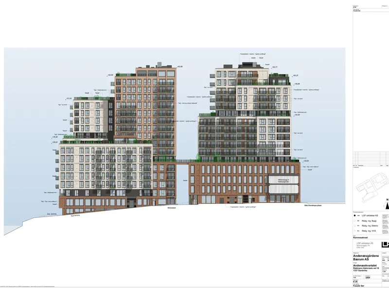 Fasade fra byggesøknad