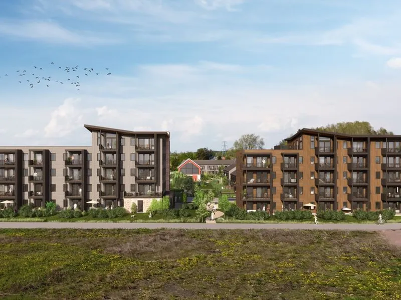 Leilighetene varierer i størrelse fra 49 til 97 m², med solrike balkonger eller markterrasser, samt tilhørende carport eller biloppstillingsplass.