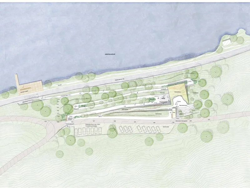 landskapsplan foto Erik Langdalen arkitektkontor, Nicholas Coates, Architect, Bjørbekk og Lindheim - Klikk for stort bilete
