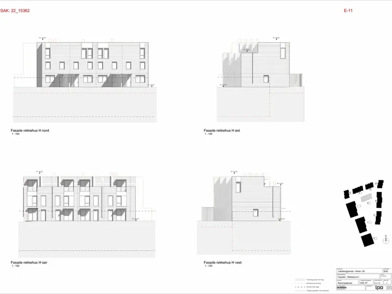 Fasade fra byggesøknad