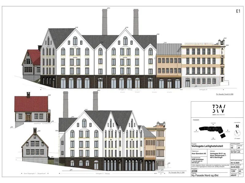 Fasade fra byggesøknad