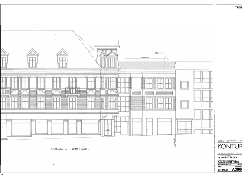 Fasade fra byggesøknad