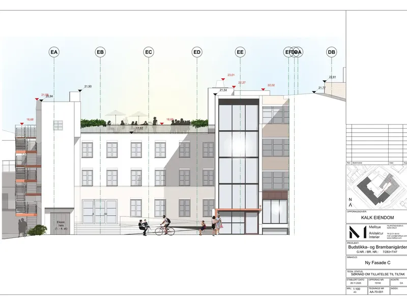 Fasade fra byggesøknad