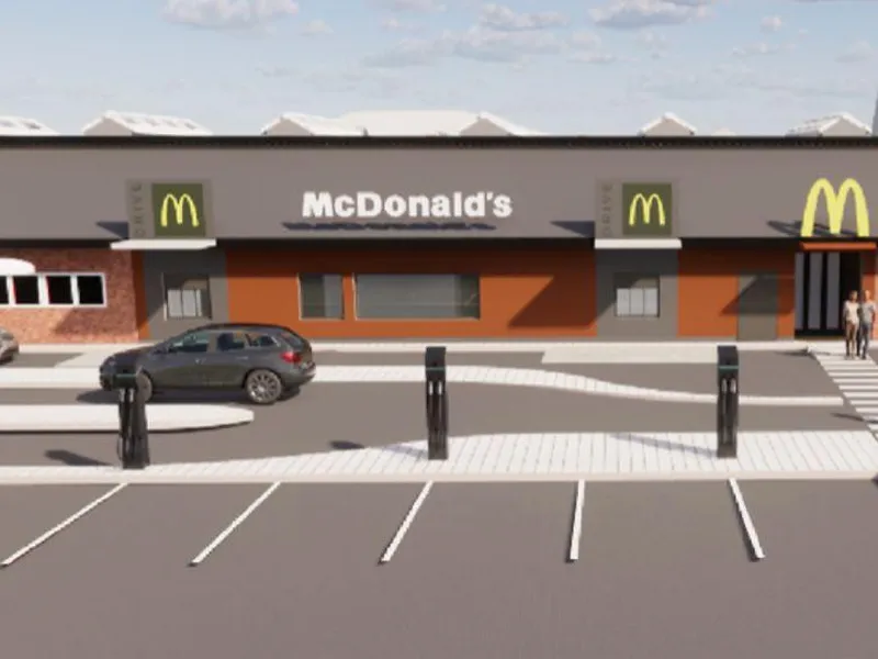 3D illustrasjon av McDonals