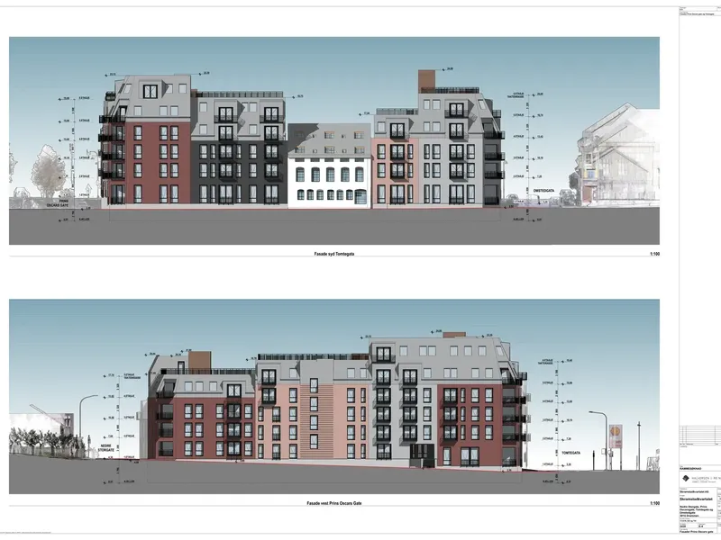 Fasade fra byggesøknad